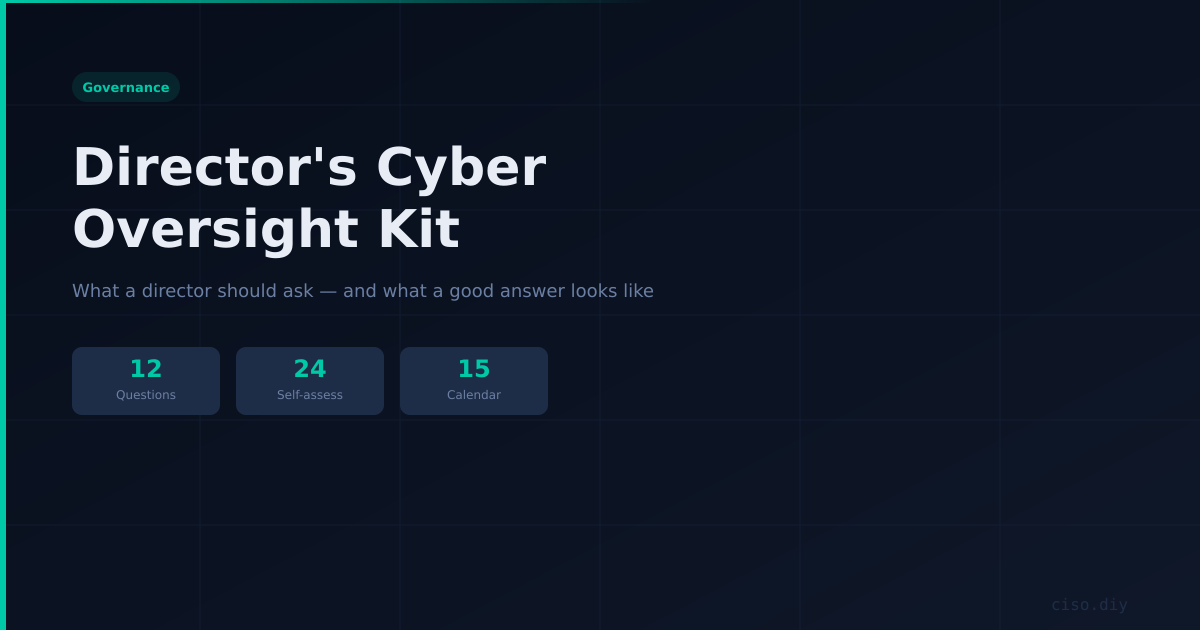 Director's Cyber Oversight Kit preview