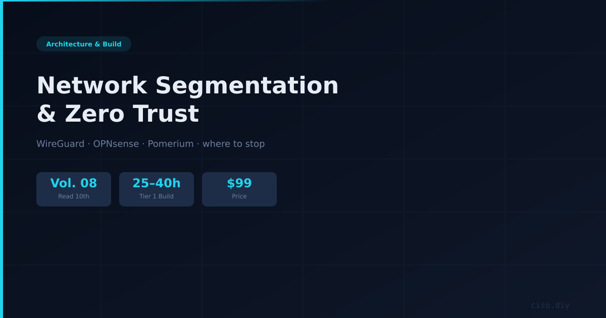 Build Series Vol. 08 — Network Segmentation & Zero Trust preview
