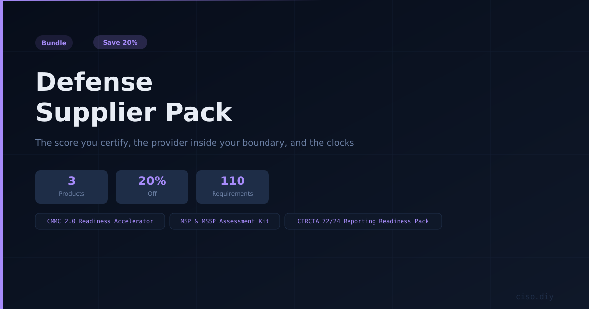 Defense Supplier Pack preview
