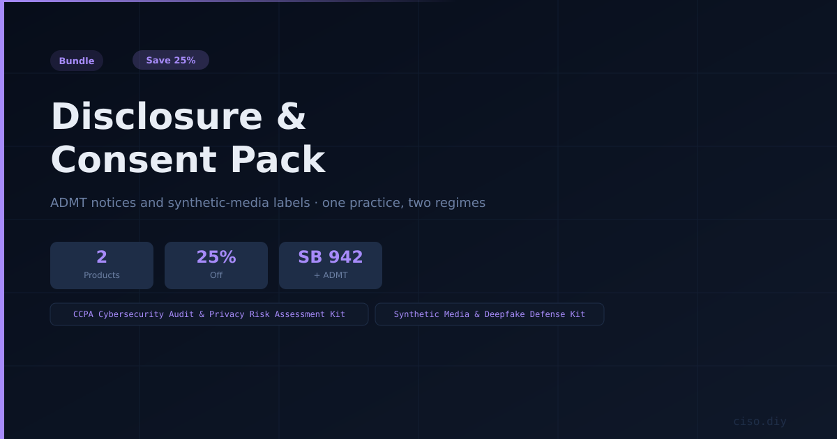 Disclosure & Consent Pack preview