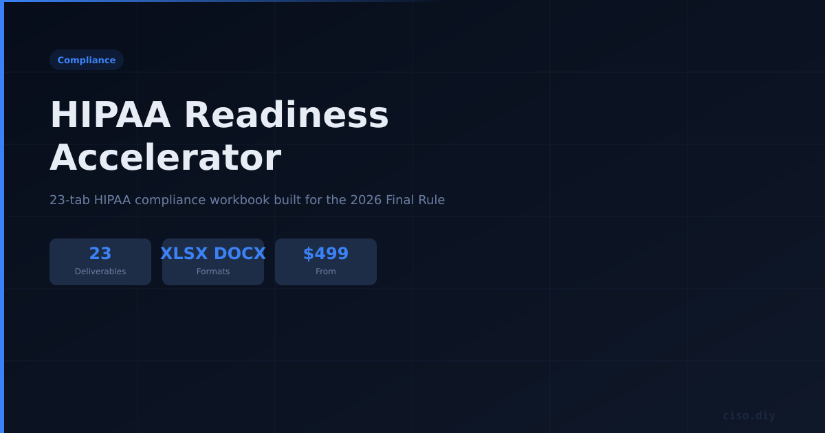 HIPAA Readiness Accelerator