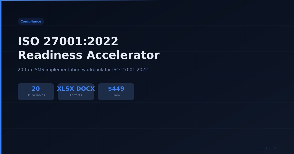 ISO 27001:2022 Readiness Accelerator