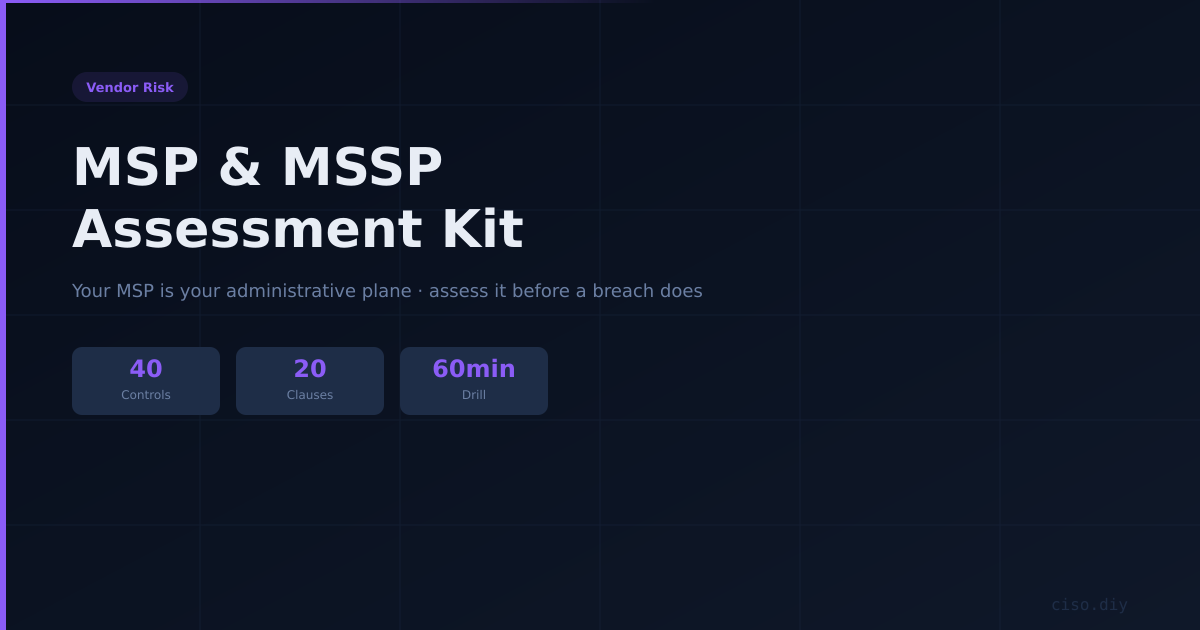 MSP & MSSP Assessment Kit preview