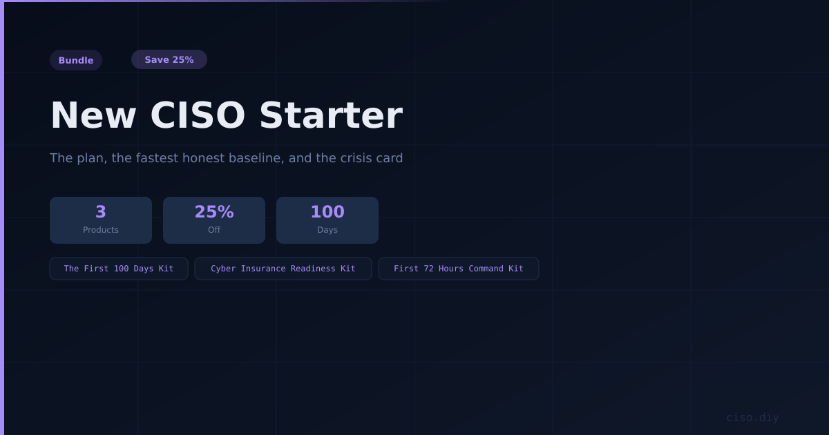 New CISO Starter preview