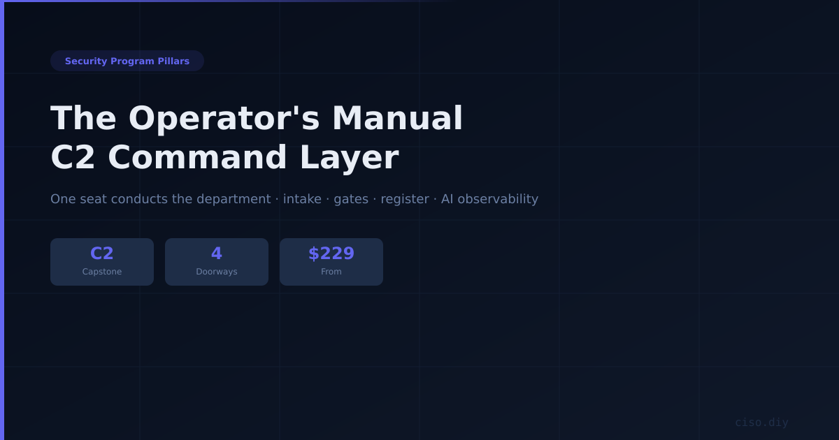 The Operator's Manual — C2 Command Layer