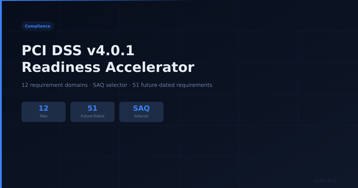 PCI DSS v4.0.1 Readiness Accelerator preview