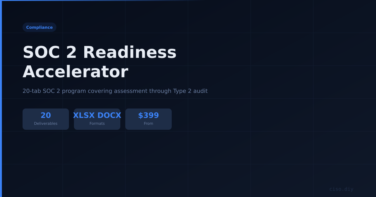 SOC 2 Readiness Accelerator preview