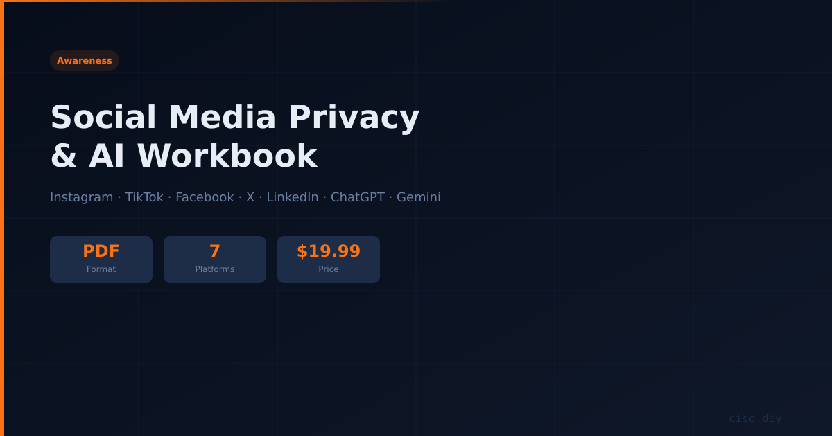 Social Media Privacy & AI Workbook preview