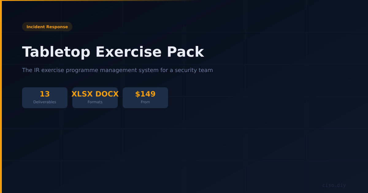Tabletop Exercise Pack