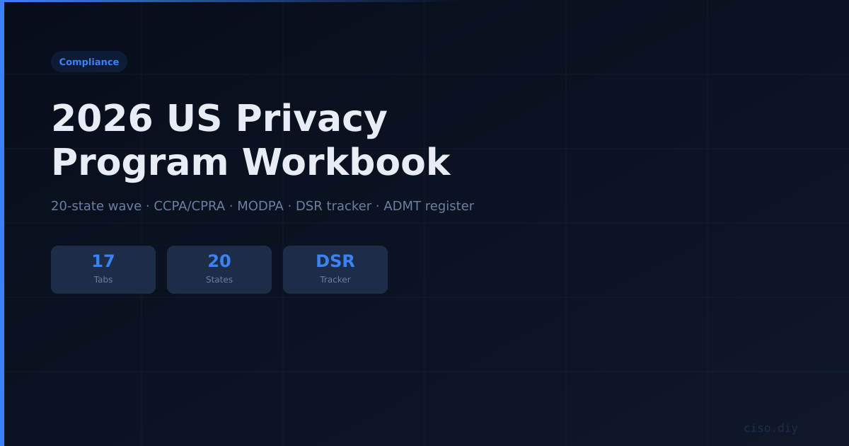 2026 US Privacy Program Workbook preview